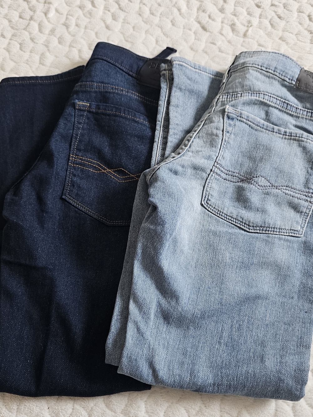 Levi's Denizen Boys 14 Slim Straight Jeans in Dark Blue and Light Blue